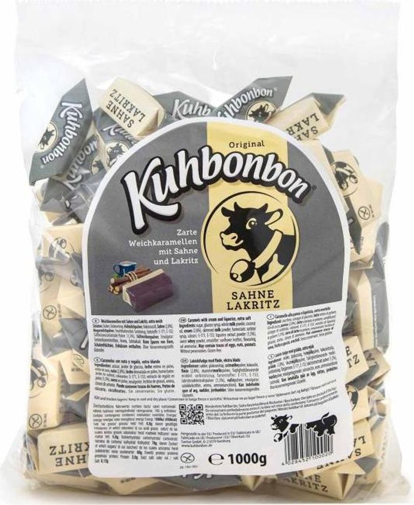 Kuhbonbon Sahne-Lakritz 83 Stk.1,0kg Produktbild 