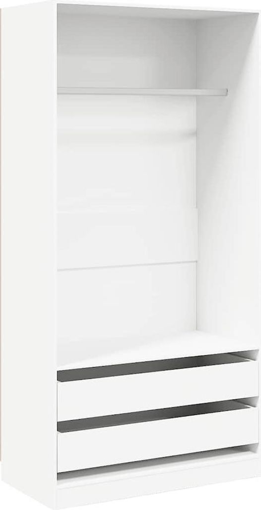 vidaXL Szafa biała 100x50x200 cm materiał drewnopochodny Zdjęcie produktu 