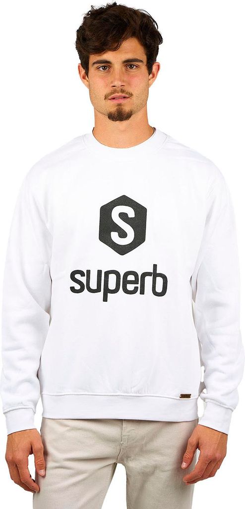 Superb Hexawhite 6020 langärmliges Herren-Sweatshirt mit Rundhalsausschnitt
