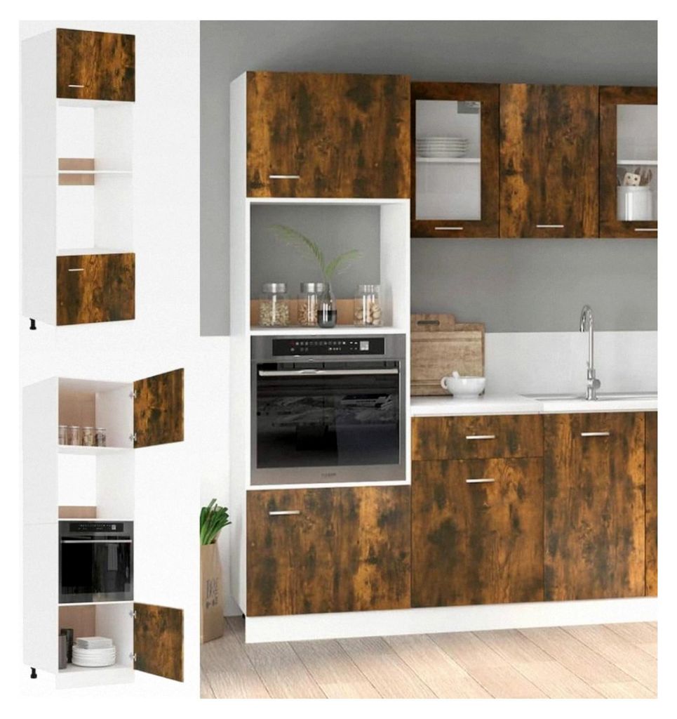 Mikrowellenschrank Lyon Räuchereiche 60x57x207cm