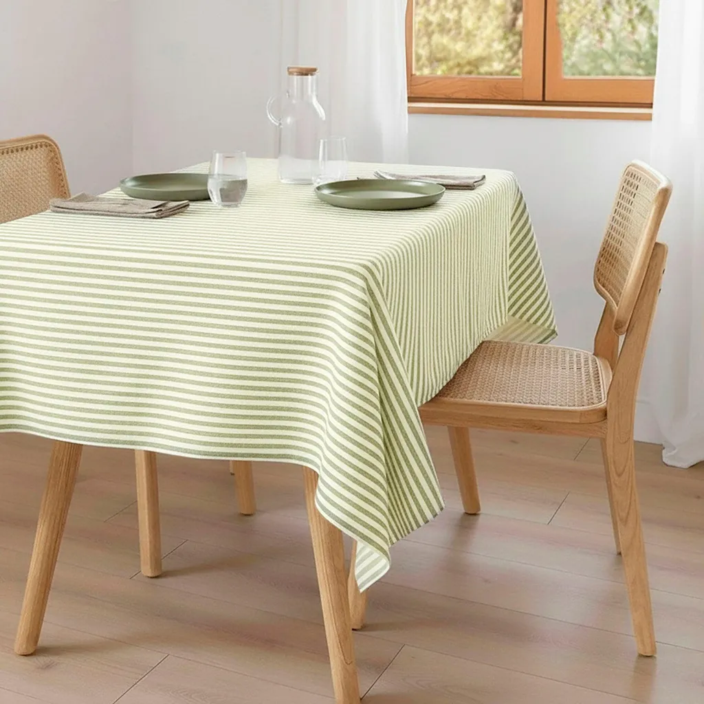 Tovaglia Horizon 140x140 cm Verde 140x350 cm 85% Cotone 15% Poliestere Europe