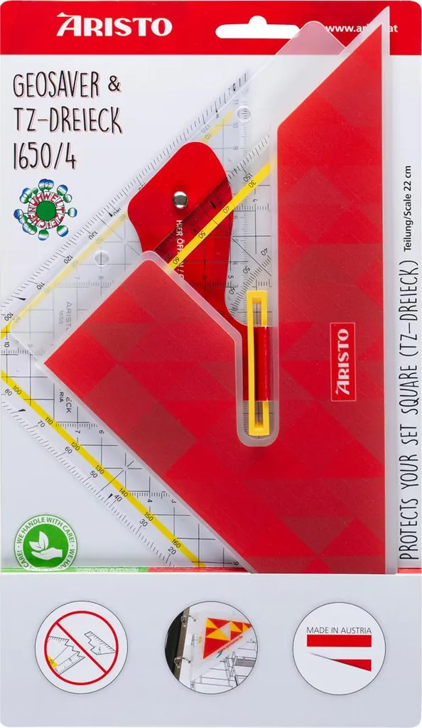 Triangle ARISTO 25 cm transparent avec graduation haute visibilité - 2