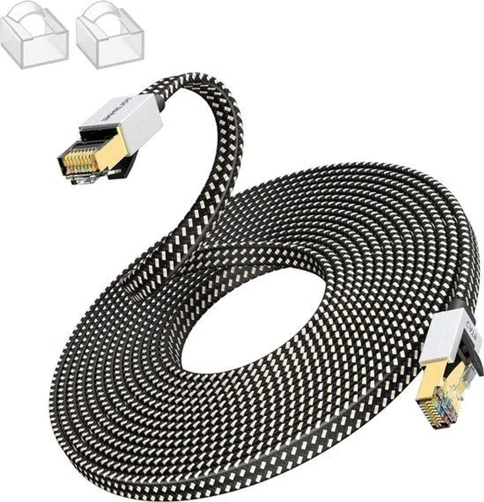 Câble réseau RJ45 Cat8 de 30 mètres - Fibre ultra haut débit 40Gbps