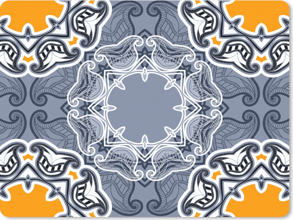 MuchoWow Mauspad Mousepad Winter - Abstrakt - Blumen - Design 40x30 cm - Mousepads - Maus Mat - Pad - Mausunterlage - Anti Rutsch