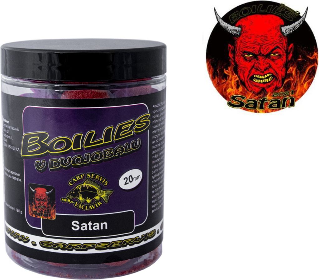 Karpfen Servis Václavík boilies in Doppelverpackung Satan 20mm 180g