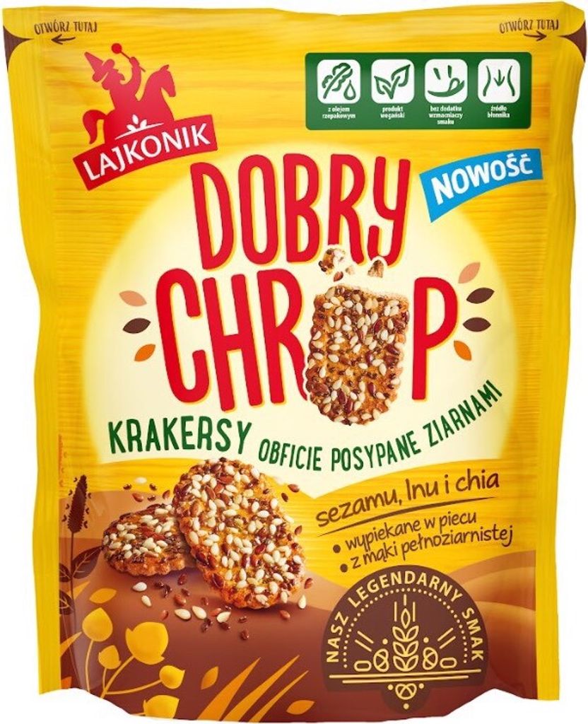 Krakersy pszenne z sezamem, siemieniem lnianym i szałwią Obrázok produktu 