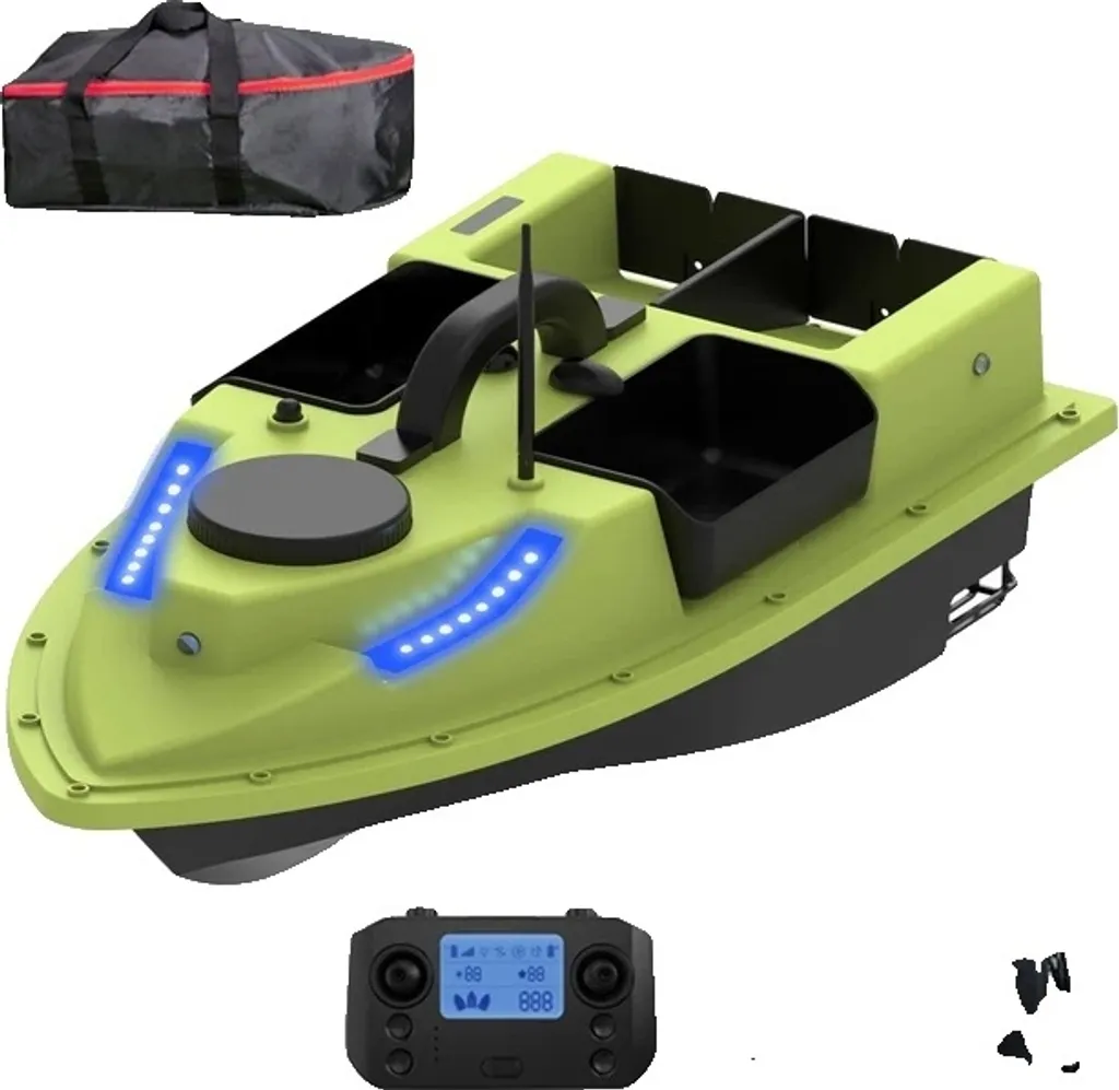 Bateau amorceur pour pêche de la carpe avec guidage GPS sans fil