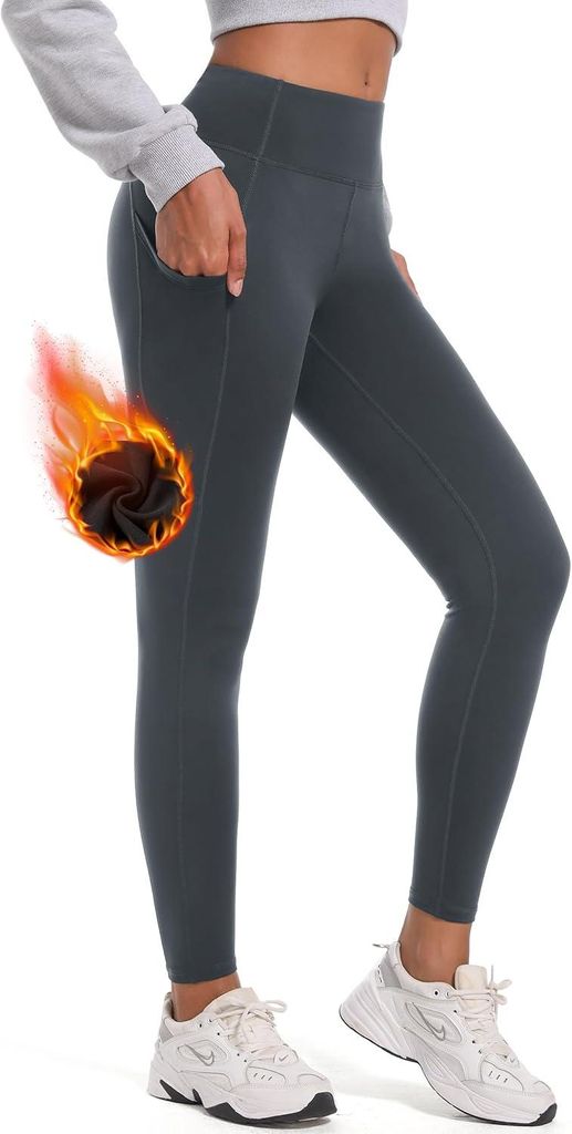 Damen-Thermo-Leggings Sportlich Gepolstert Mit Hohem Bund Produktbild 