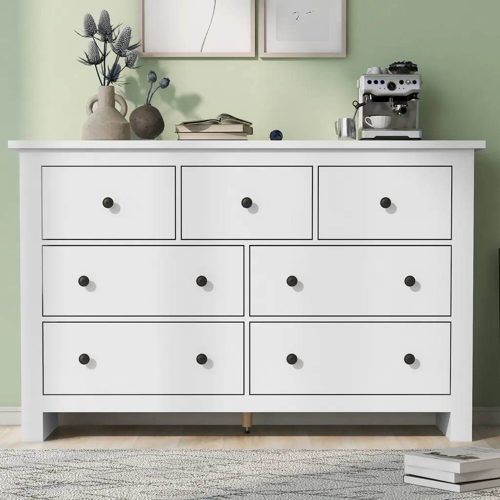 Buffet Blanc Bois 140cm : Gagnez de la Place avec Style Cottage
