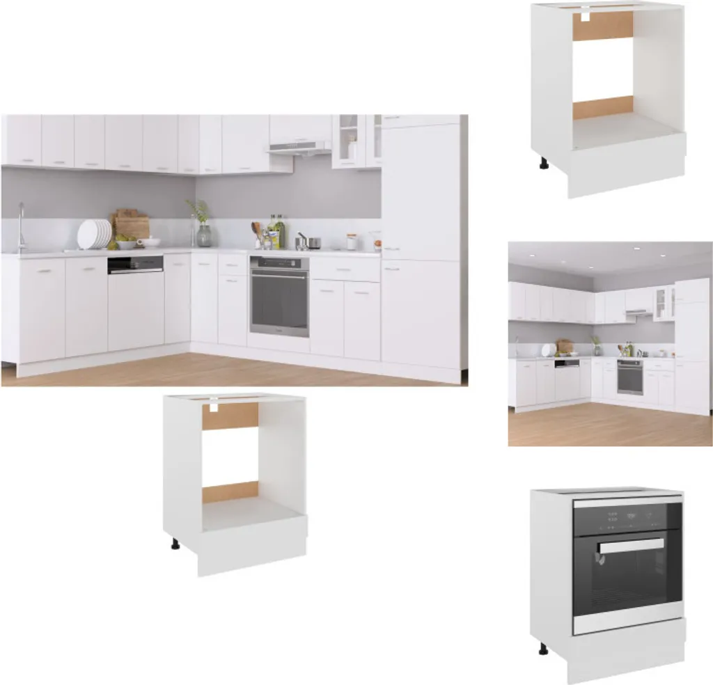 Armadio Cucina vidaXL per Forno e Stufa 60cm - Eleganza Bianca in Legno