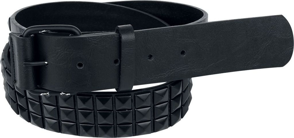 Black Premium by EMP Uni schwarzer Nietengürtel 90 cm