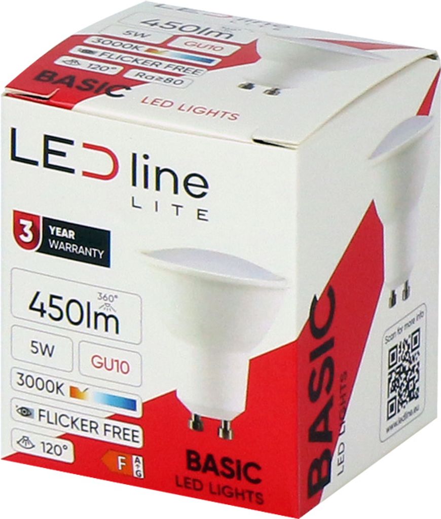 LED-line LITE LED GU10 5W Reflektor 450lm 120° 220-240V Produktbild 