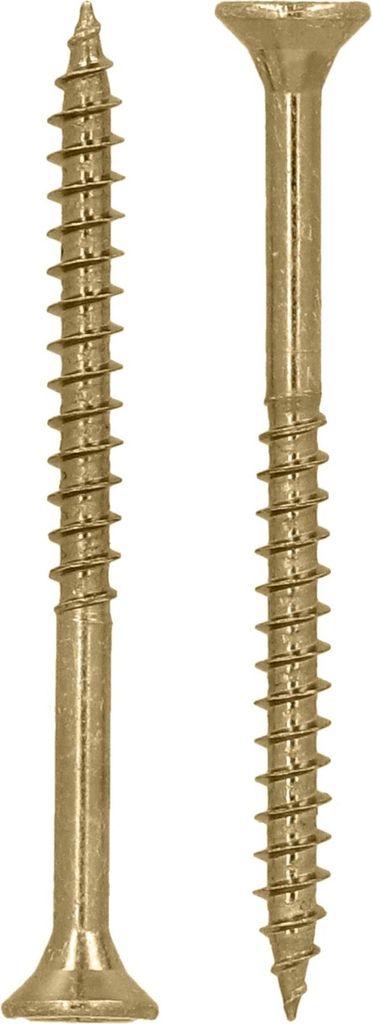 HELPMATE - Universalschrauben Senkkopf 4,0x35 gelb passiviert - 500 Stück Holzschrauben mit PZ 2 Antrieb und Teilgewinde - Spanplattenschrauben f...