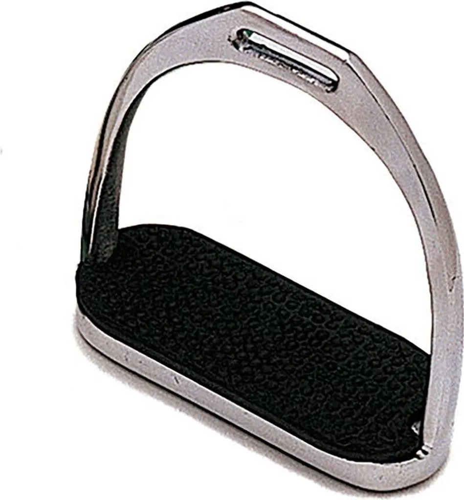 Étrier de saut Sefton 12 cm en aluminium argenté pour selle anglaise