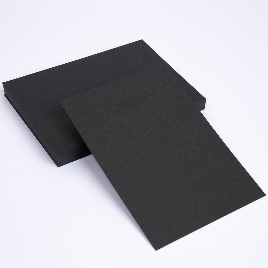 100 x Geschenkkarten DIN A6 blanko Tonkarton Postkarte Schwarz