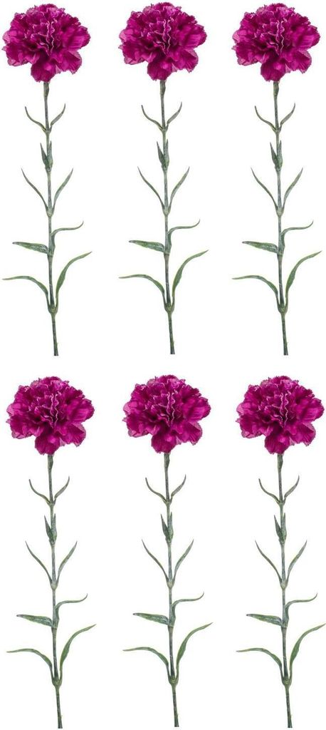 6er Set künstliche Nelken Dianthus spray H 67cm violett lila Emerald Kunstblumen