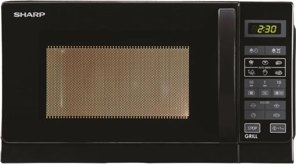 Micro-ondes Sharp 900W avec Grill Puissant - Volume 25L Finition Noire