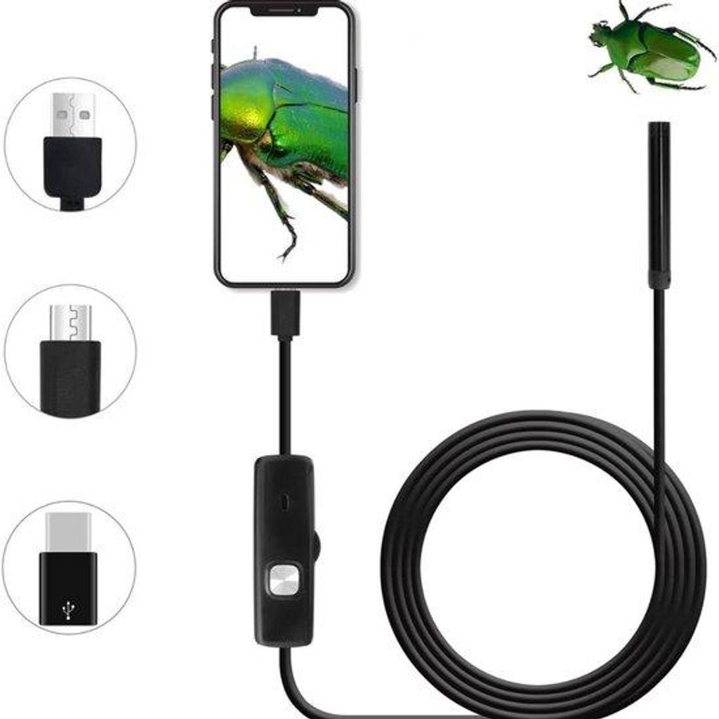 Wasserdichte Endoskop-Kamera für langstreckige Inspektionen mit 3,5 Meter Kabel.