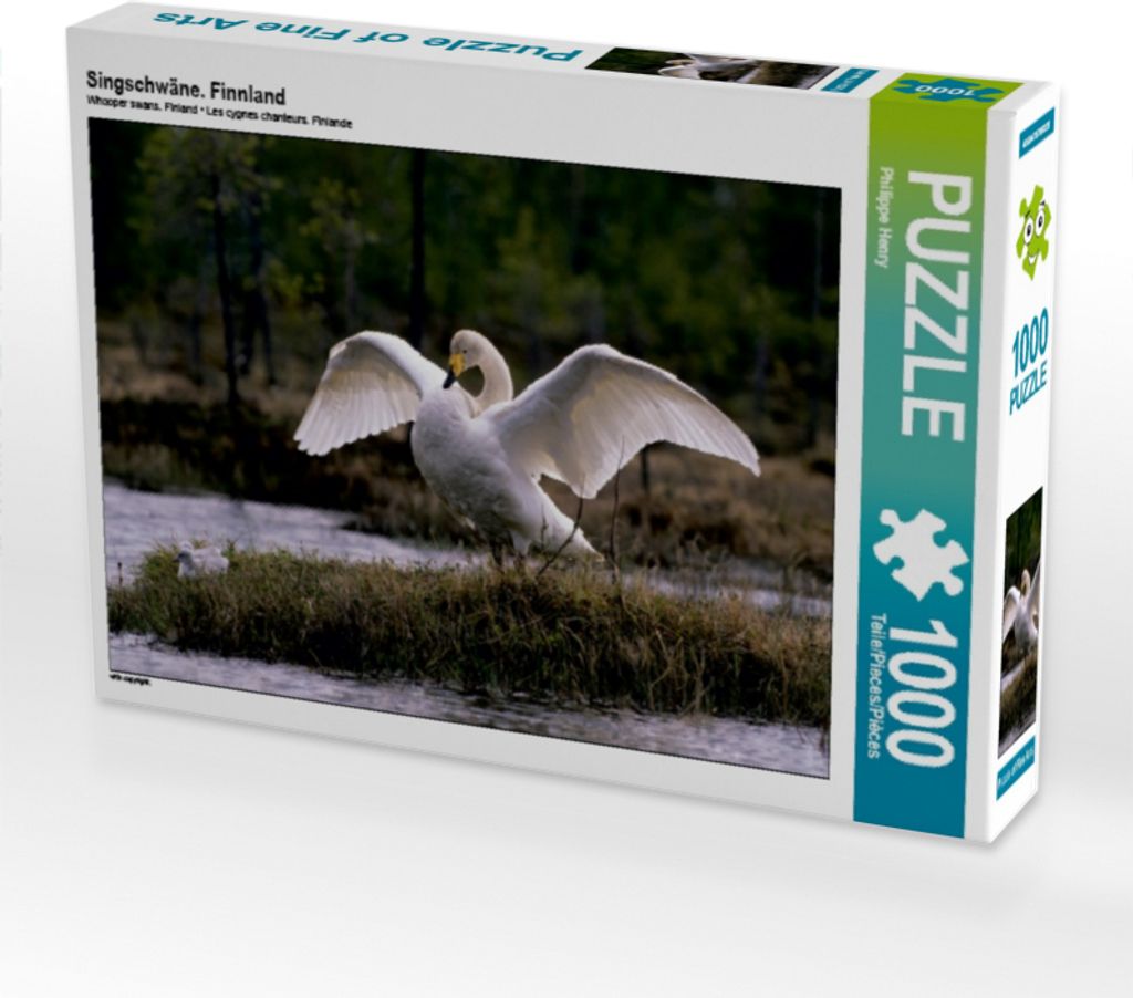 CALVENDO Puzzle Singschwäne. Finnland 1000 Teile Puzzle quer | 1000 Teile Lege-Größe 64x48cm Foto-Puzzle für glückliche Stunden