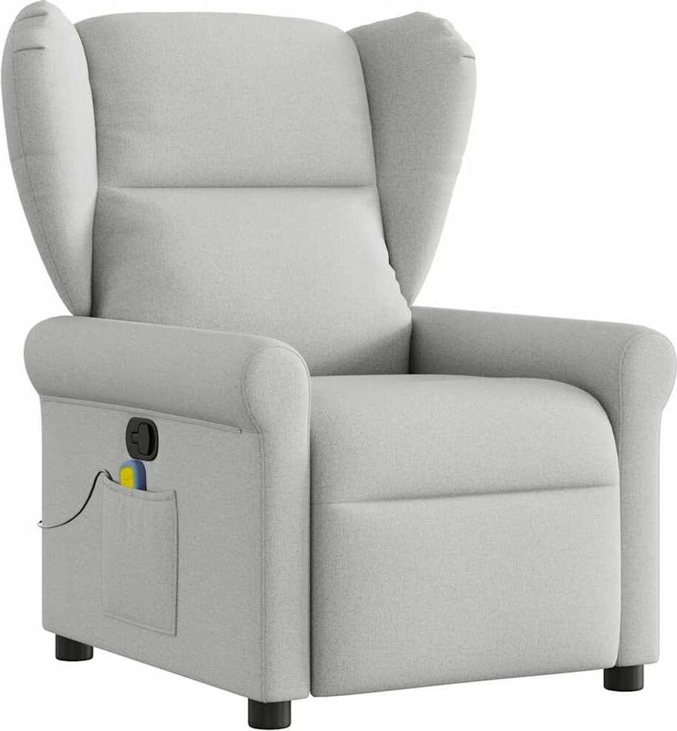 vidaXL Massagesessel Wolkengrau Stoff