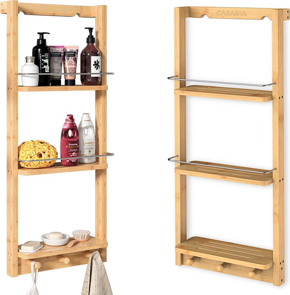CASARIA® Duschregal Zum Hängen 3 Ablagen 3 Haken 70x29x10cm Produktbild 