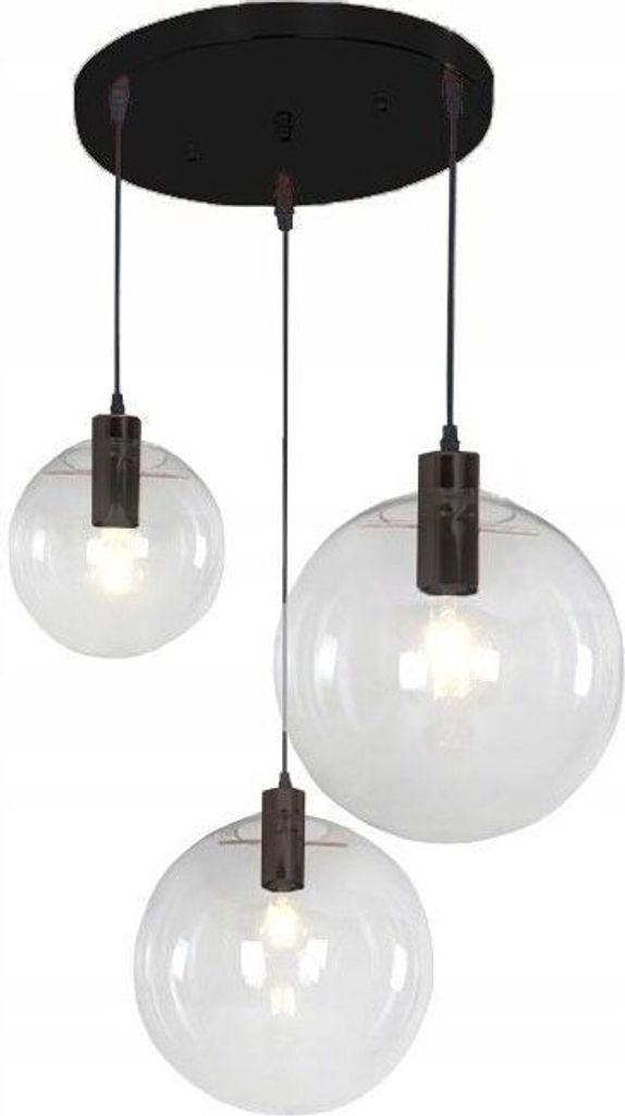 tooLight Pendellampe App309-3C Lassi Glas Schwarz Produktbild 