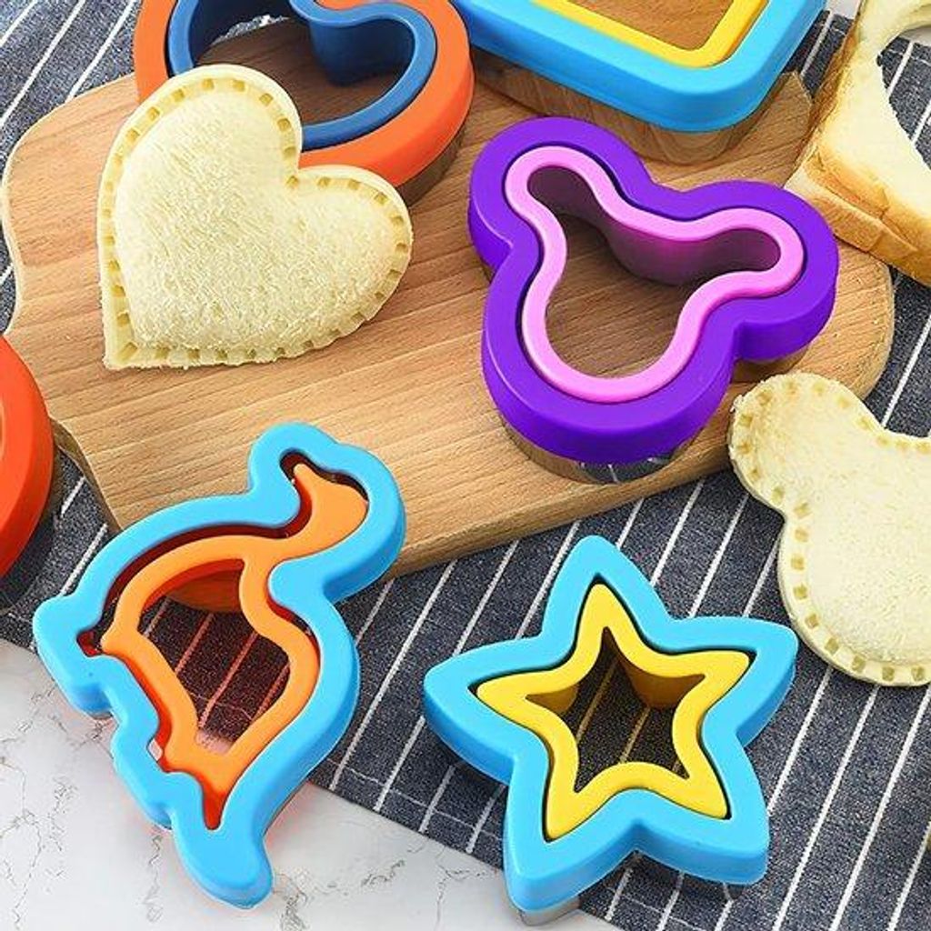 Sandwichsnijder-Set, Formen für Kinder, Bento-Box, 4-teilig, Mickey, Dino