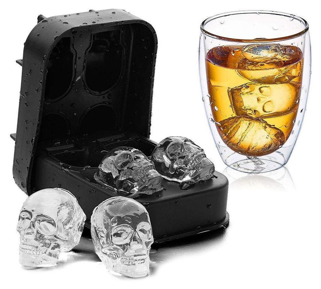 3D-Totenkopf-Eisform, superflexible, hochwertige Produktbild 