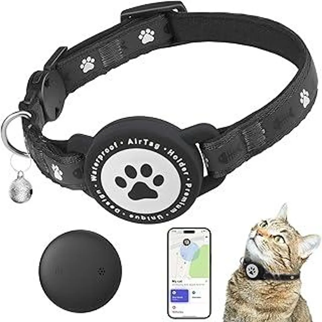 Collare Riflettente con Localizzatore Gatti iOS - No Abbonamento