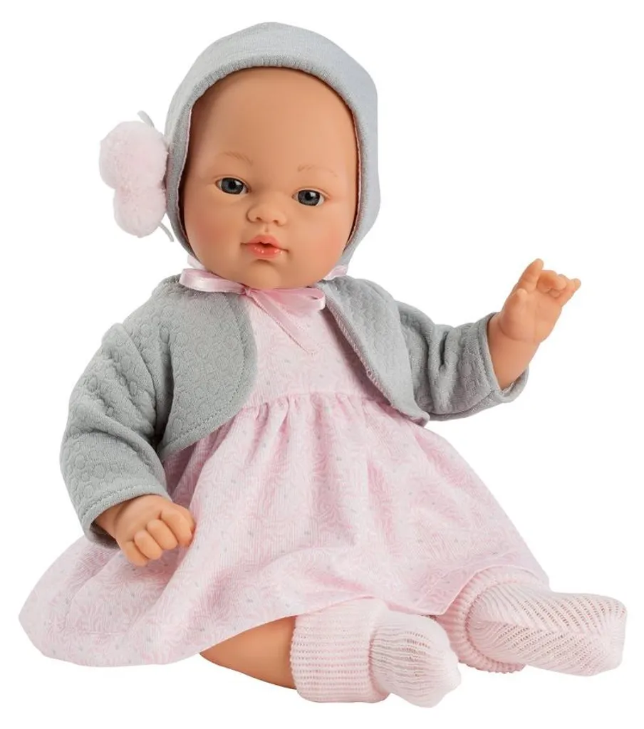 Poupée Koke 36 cm idéale pour jouer à la maman avec robe rose et veste