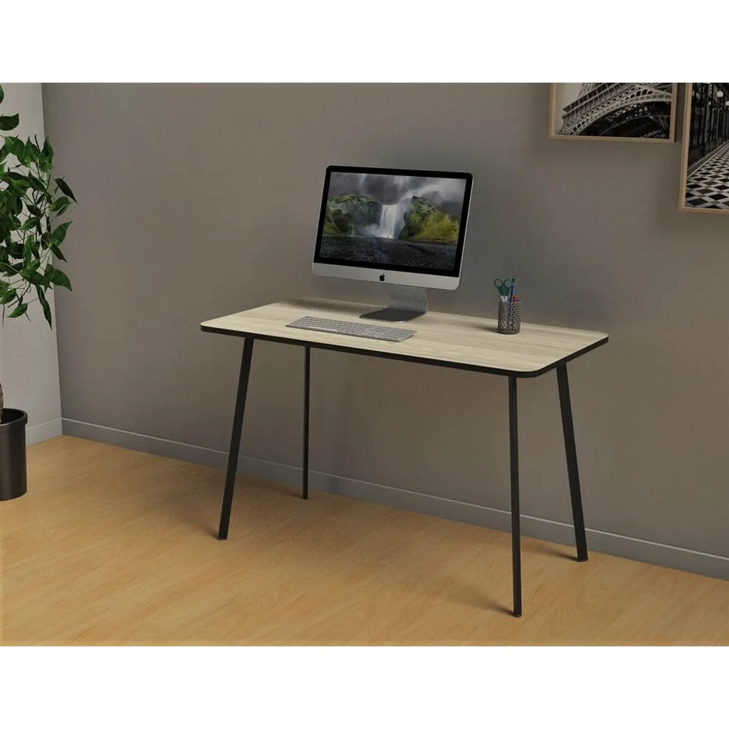 Bureau gain de place rectangulaire chêne pour petits espaces et studios