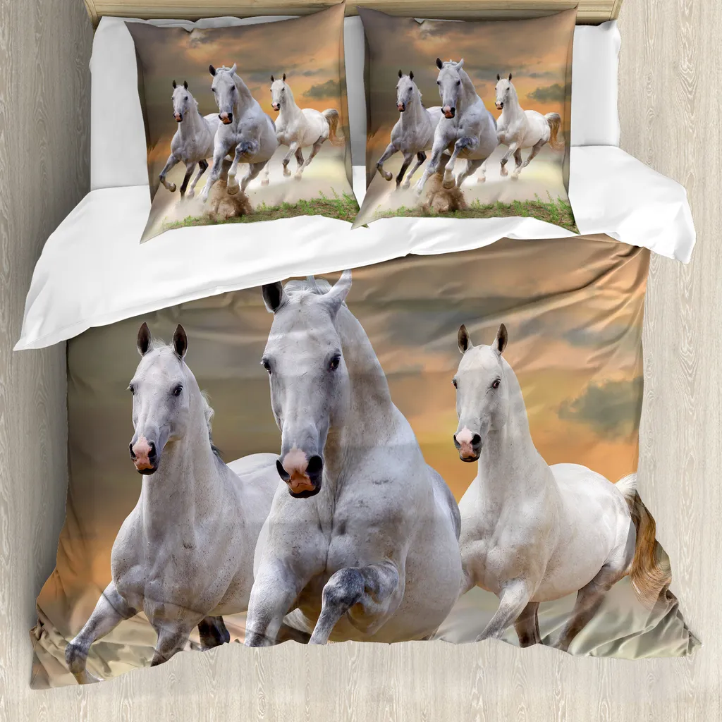 Duvet Cover ABAKUHAUS Cavalli Mistici 200x200 - Arredo Artistico