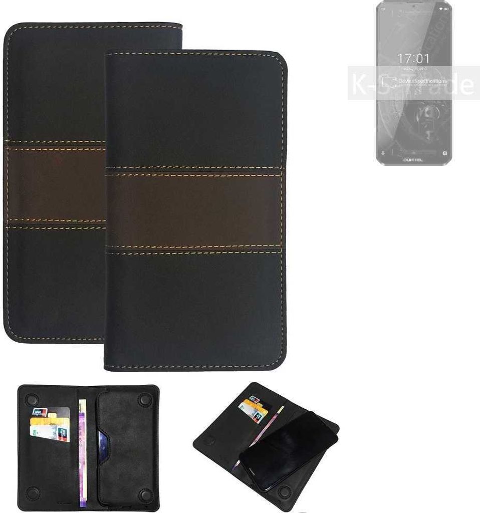 K-S-Trade Hülle Handyhülle kompatibel mit Oukitel K12 Schutzhülle Walletcase Bookstyle Tasche Schutz Case Handytasche Wallet Cover Kunstleder