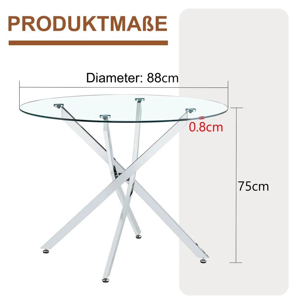 Table salle à manger compacte en verre : la solution pour petits espaces - 4