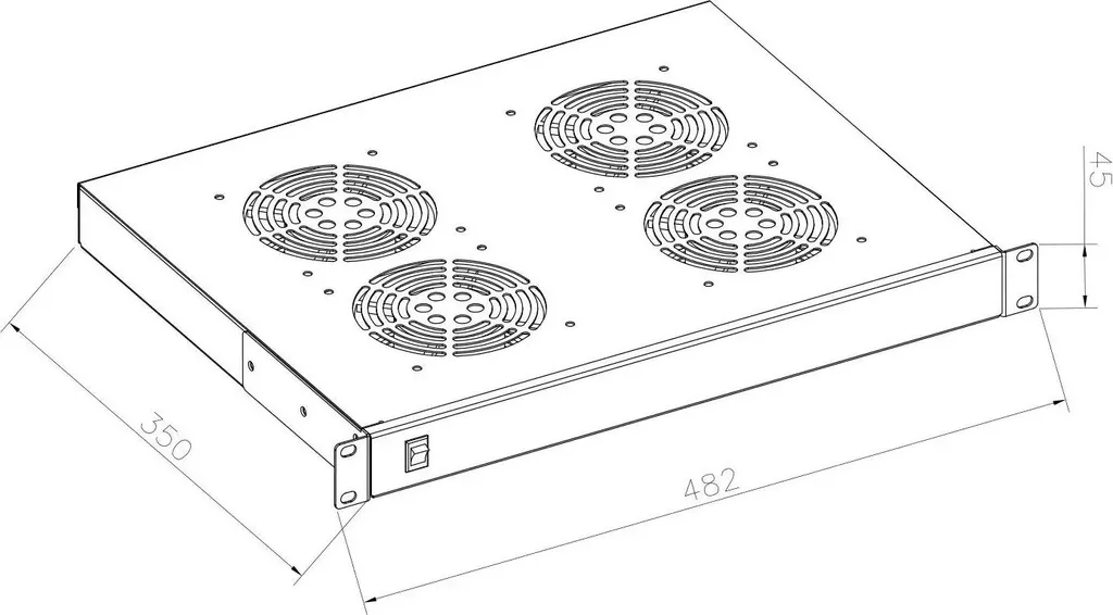 Unité de ventilation rack 19 pouces 1U avec 4 ventilateurs intégrés - 3