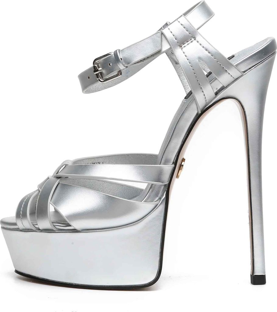 Giaro Sandaletten in Übergrößen Silber KORI SILVER METALLIC MATTE große Damenschuhe