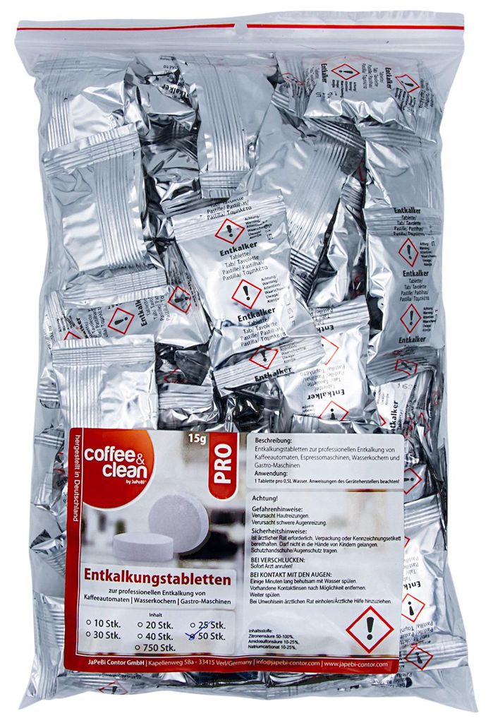 50 Entkalkungstabletten Entkalker Tabs 15g für Produktbild 