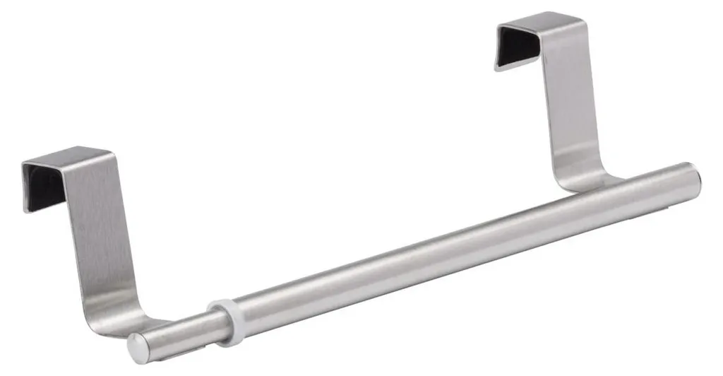 Porte-serviettes télescopique en acier inox argent mat 22-35 cm