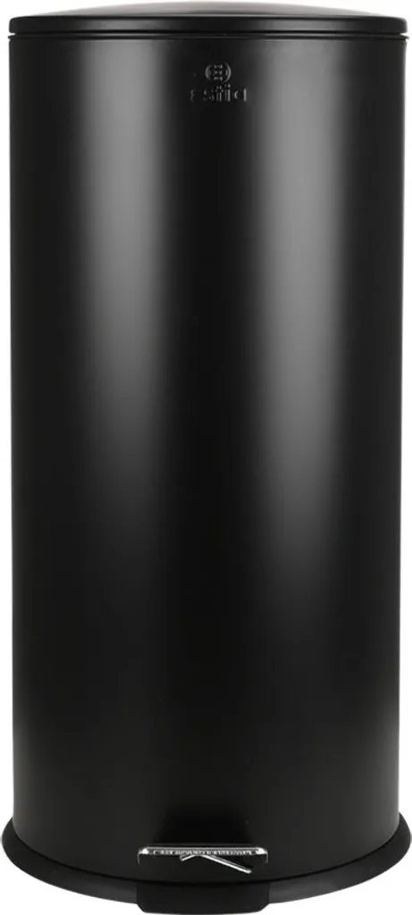 Grande poubelle 30L noire avec couvercle hermétique format compact