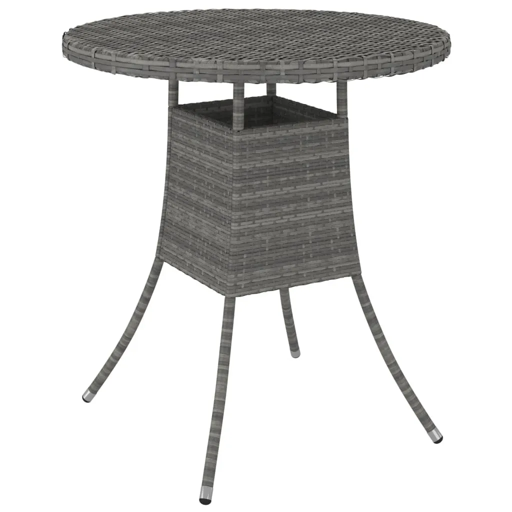 Tavolo Design Maison Exclusive 70x70 Polyrattan Grigio per Esterni