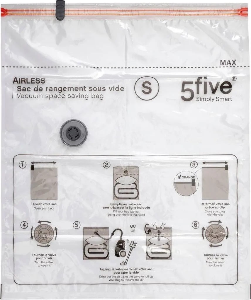 Sacs compressibles air-flat lot de 2 avec valve universelle anti-retour