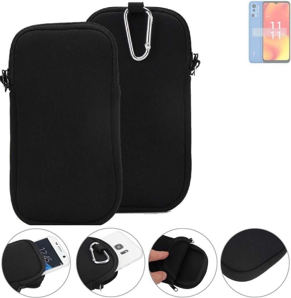 K-S-Trade Neopren-Hülle Handyhülle kompatibel mit Lava Blaze Pro Schutzhülle Neoprenhülle Sleeve Schutz-Hülle Gürtel Tasche Case Holster