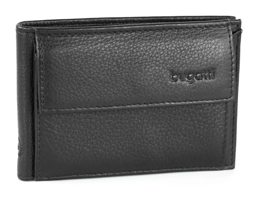 Bugatti Sempre Portafoglio Pelle Nera 8CC | Sicurezza e Stile Online