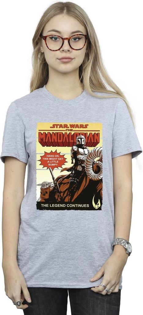 Star Wars The Mandalorian - "Bumpy Ride" T-Shirt für Damen BI45868 (M) (Grau)