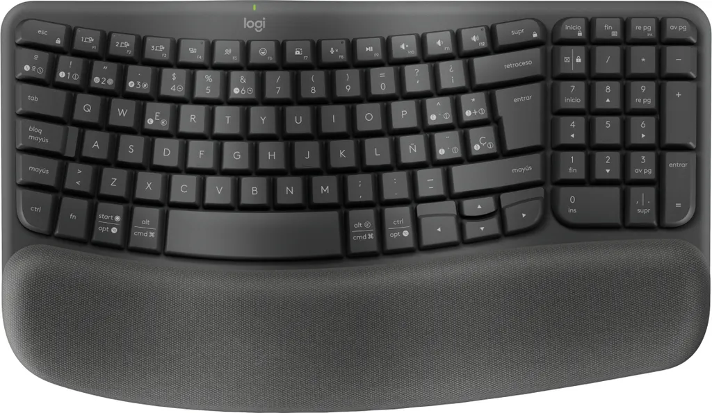 Clavier ergonomique ondé Graphite - Logitech Wave Keys For Business