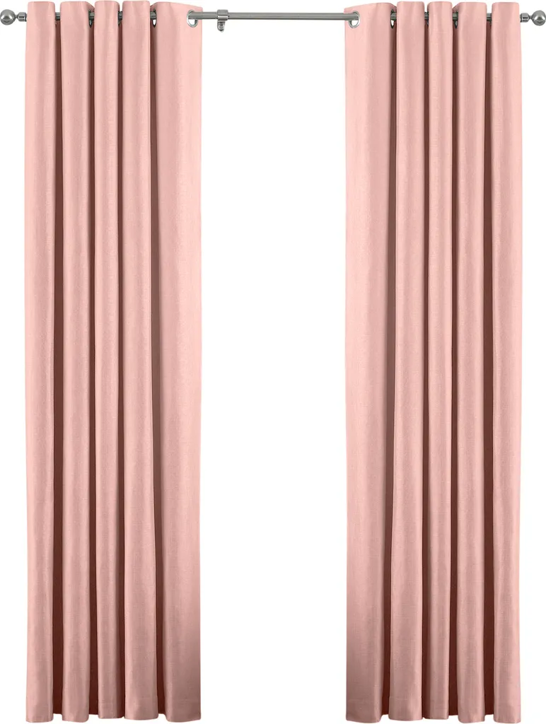 Rideaux à œillets Riva Home Atlantic Rose clair : habillage large fenêtre