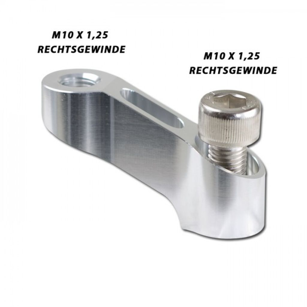 Spiegelarmverlängerung silber M10-R auf M10-R