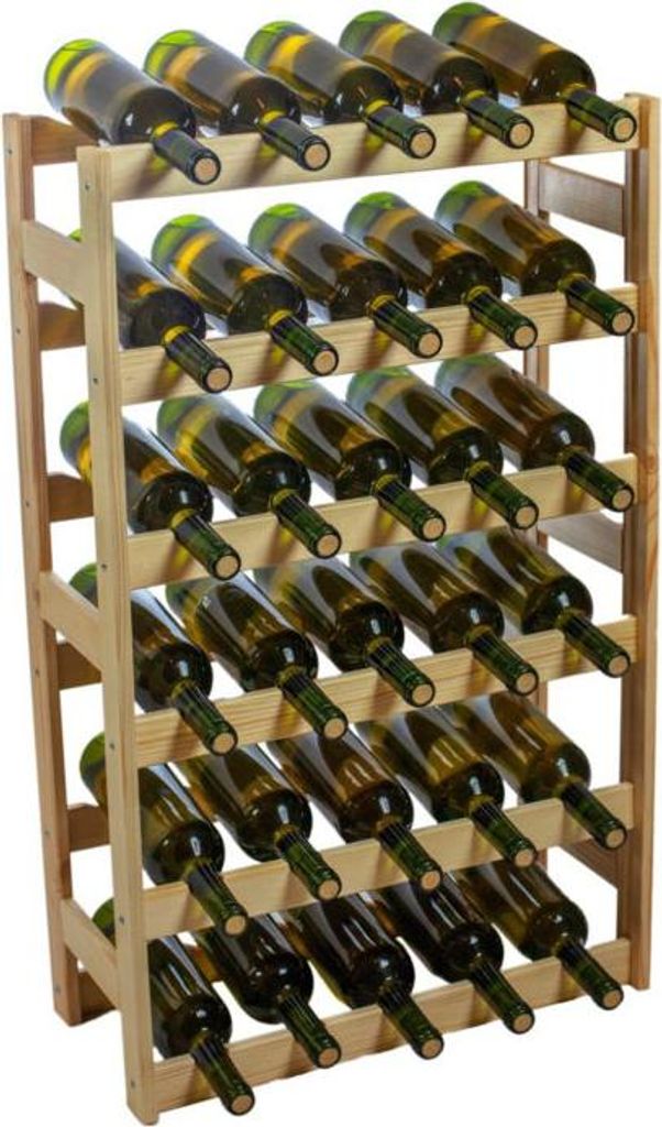 STOLMAK Drewniany Regał Na Wino na 30 Butelek 53x86x25 cm Zdjęcie produktu 