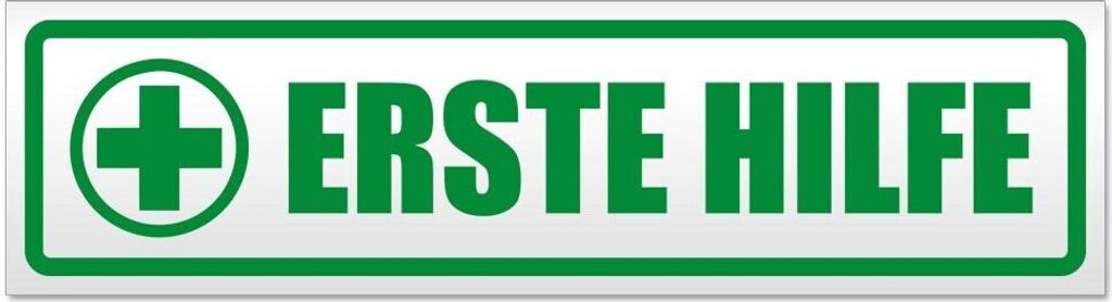 Kiwistar Erste Hilfe Magnetschild Schild magnetisch - 45cm Grün - Magnetfolie für Auto PKW Kfz