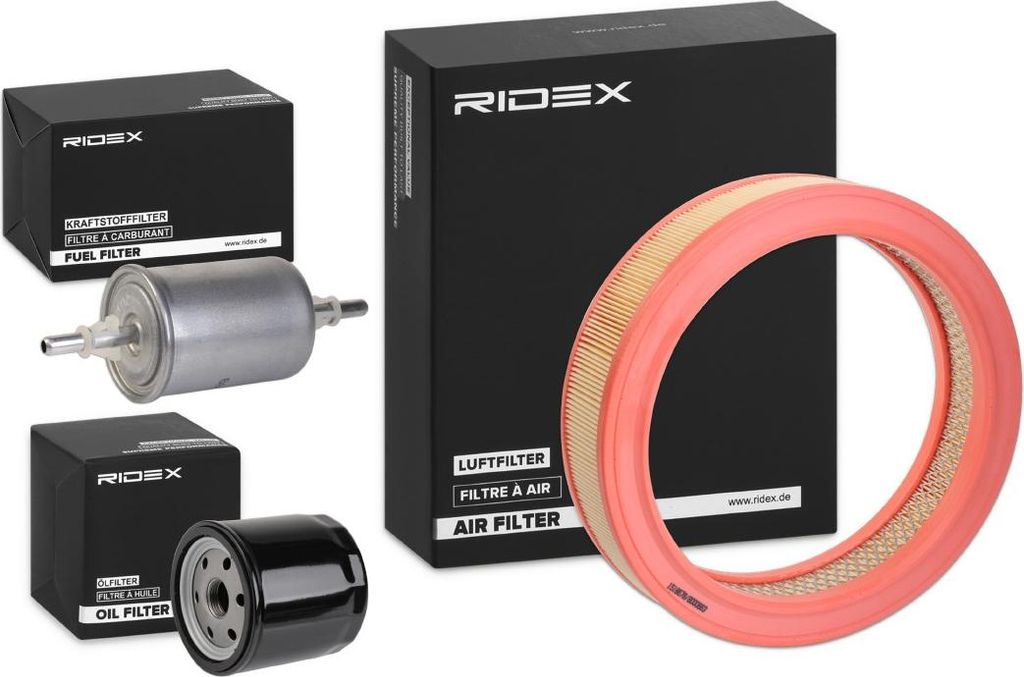 RIDEX Filterset Inspektionspaket Filtersatz für VW Lupo (6X1, 6E1) POLO (6N2) Polo Schrägheck (6N1) Polo Classic (6V2) Polo Variant (6V5) für SEAT